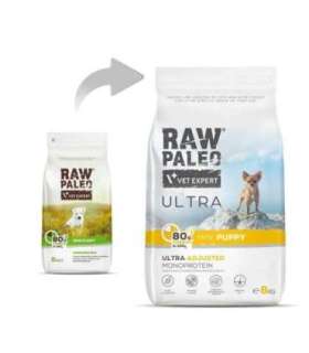 RAW PALEO Ultra Mini Puppy Turkey - dry food for puppies - 8 kg
