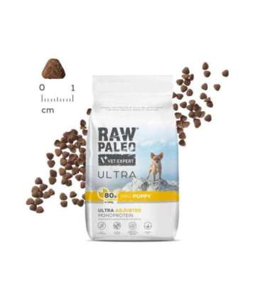 RAW PALEO Ultra Mini Puppy Turkey - dry food for puppies - 8 kg