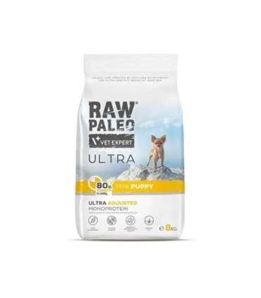 RAW PALEO Ultra Mini Puppy Turkey - dry food for puppies - 8 kg