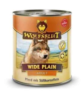 WOLFSBLUT Wide Plain Horse meat with sweet potatoes - wet dog food - 800g