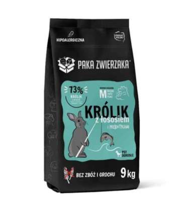PAKA ZWIERZAKA Rabbit with salmon M - dry dog food - 9kg