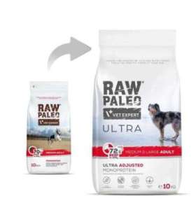 RAW PALEO Ultra Medium&Large Adult Beef - dry dog ​​food - 10 kg