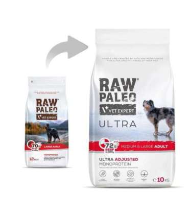 RAW PALEO Ultra Medium&Large Adult Beef - dry dog ​​food - 10 kg