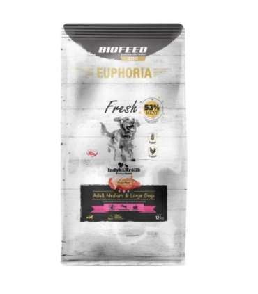 EUPHORIA Fresh Adult Medium & Large dogs Turkey with rabbit - dry dog food - 12kg
