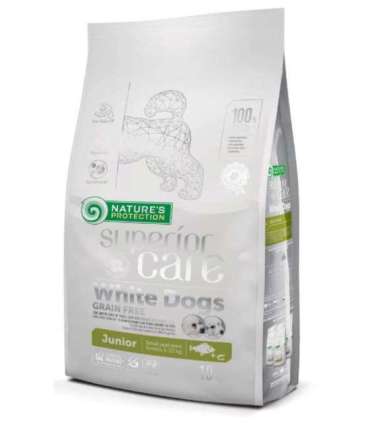 NATURE'S PROTECTION Superior Care White Dogs Grain Free Junior Small Białoryba - dry food for puppies - 10 kg