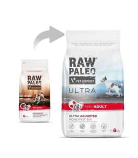 VET EXPERT RAW PALEO Ultra Mini Adult Beef - dry dog ​​food - 8 kg