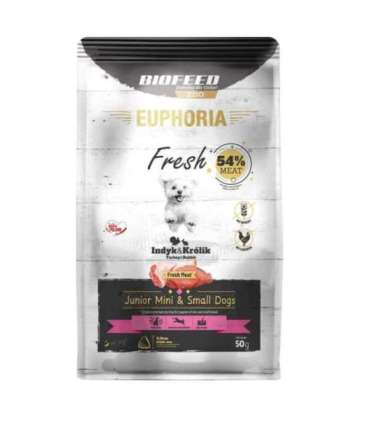 EUPHORIA Fresh Junior Turkey with rabbit XS/S - dry dog food - 50g