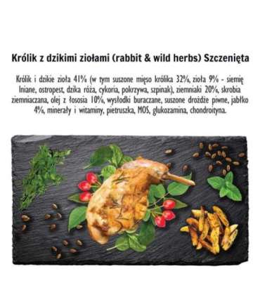 PAKA ZWIERZAKA Puppy Rabbit with wild herbs S - dry dog food - 9kg