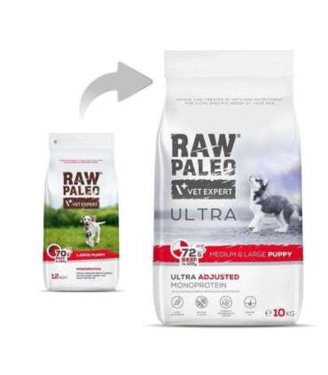 RAW PALEO Ultra Medium&Large Puppy Beef - dry food for puppies - 10 kg