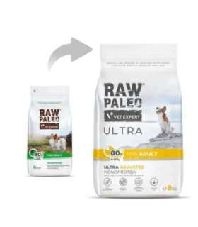 RAW PALEO Ultra Mini Adult Turkey - dry dog ​​food - 8 kg