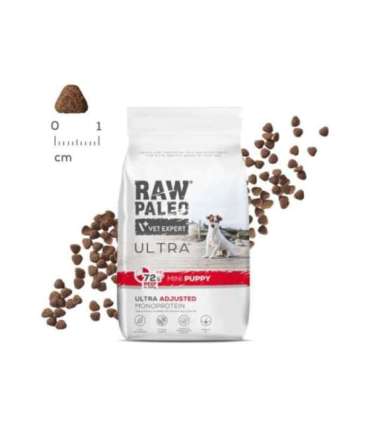 RAW PALEO Ultra Mini Puppy Beef - dry food for puppies of small breeds - 8 kg