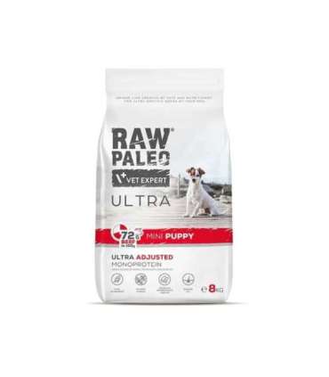 RAW PALEO Ultra Mini Puppy Beef - dry food for puppies of small breeds - 8 kg