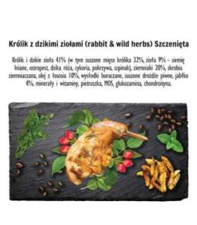 PAKA ZWIERZAKA Puppy Rabbit with wild herbs S - dry dog food - 3kg