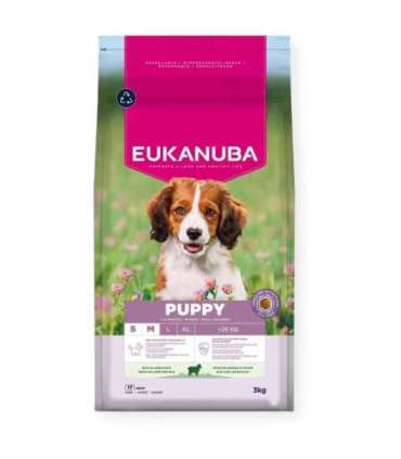 EUKANUBA Puppy Small/Medium Lamb & Rice - dry dog food - 3kg