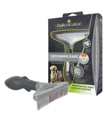 Furminator Grooming Rake for pets with thick fur