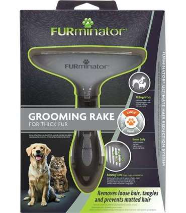 Furminator Grooming Rake for pets with thick fur