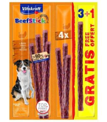 VITAKRAFT Beef Stick Turkey - dog treat - 3+1