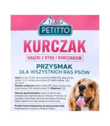 PETITTO Fish and chicken rings - dog treat - 500 g