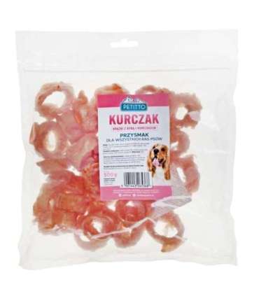 PETITTO Fish and chicken rings - dog treat - 500 g