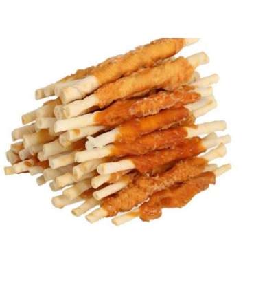 HILTON Chicken wrap white rawhide stick - Dog treat - 500 g