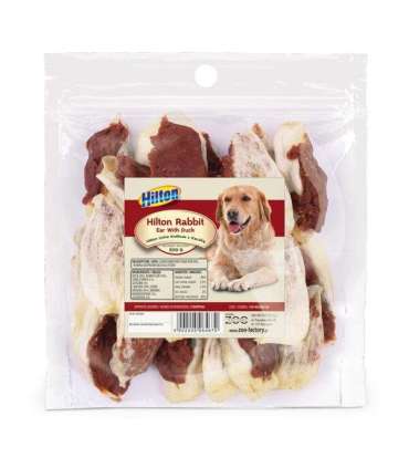 HILTON Rabbit ear with duck - dog chew - 500g