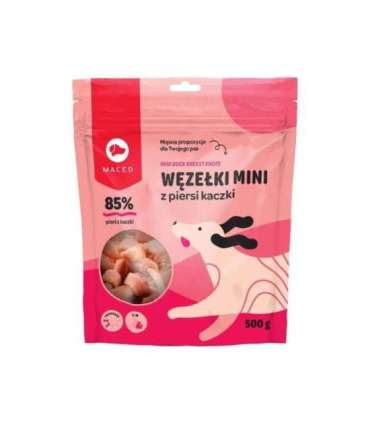 MACED Mini duck breast knots - Dog treat - 500g
