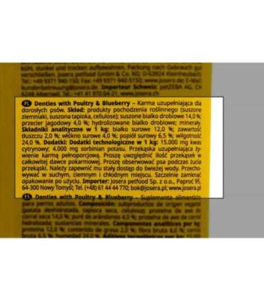 JOSERA Denties Poultry with blueberries - Dog treat - 180g