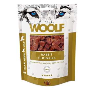 WOOLF Rabbit Chunkies - dog and cat treat - 100 g