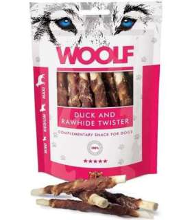 WOOLF Duck rawhide twister - dog treat - 100g