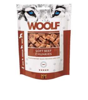 WOOLF Soft Beef chunkies - dog and cat treat - 100g