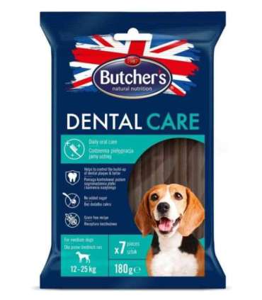 BUTCHER'S Dental Care - dental snack for medium sized dogs - 180g