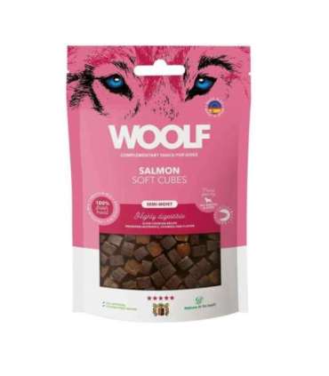 WOOLF Soft Cubes Salmon - dog treat - 100g