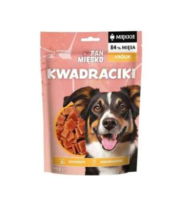 PAN MIĘSKO Squares Rabbit - dog treat - 100g