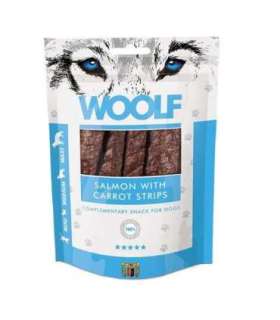 WOOLF Salmon with carrot strips - dog treat - 100g