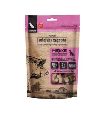 WIEJSKA ZAGRODA Pork ham - dog treat - 100g