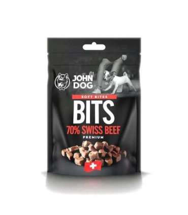 JOHN DOG Soft Bites Bits Beef 70%  - Dog treat - 100g