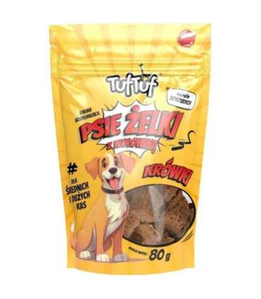 TUF TUF Psie żelki - beef fudge - dog treat - 80g