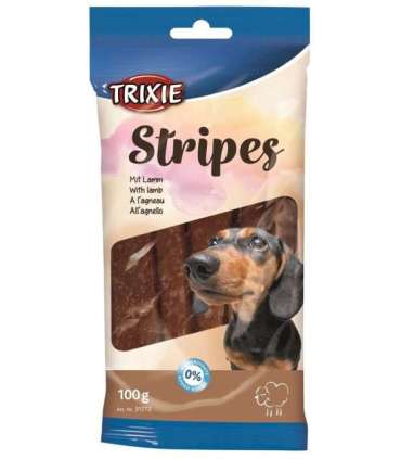 TRIXIE Stripes with lamb - Dog treat - 100g