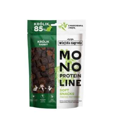 WIEJSKA ZAGRODA Monoprotein line Soft snacks Rabbit  - dog treat - 115g