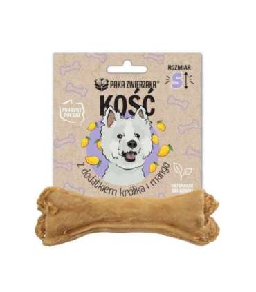 PAKA ZWIERZAKA Bone with rabbit and mango S 10 cm - dog treat - 35g