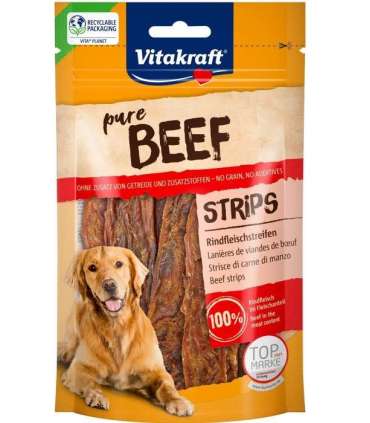 VITAKRAFT Pure Beef Strips - dog treat - 80 g