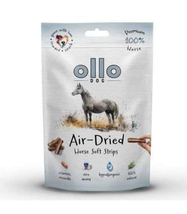 OLLO Air-Dried Horse  strips - dog treat - 80g