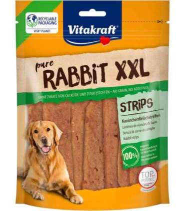 VITAKRAFT Pure Rabbit Strips - dog treat - 250 g
