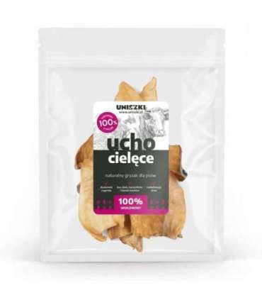 UNISZKI Calf ear - dog treat - 10 pieces