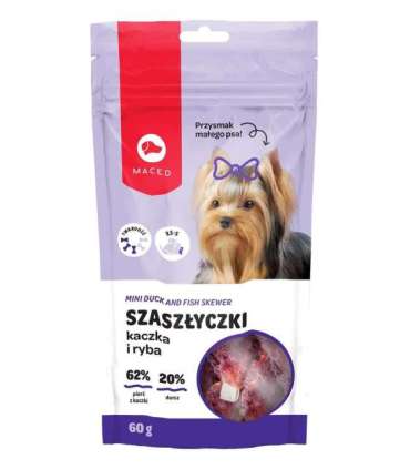 MACED Mini duck and fish skewer - Dog treat - 60g