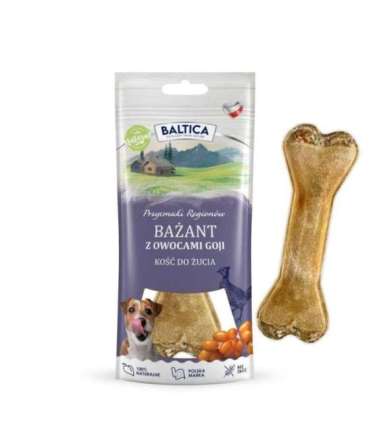 BALTICA PRZYSMAKI REGIONÓW Kość do żucia bażant z jagodami goji 1szt