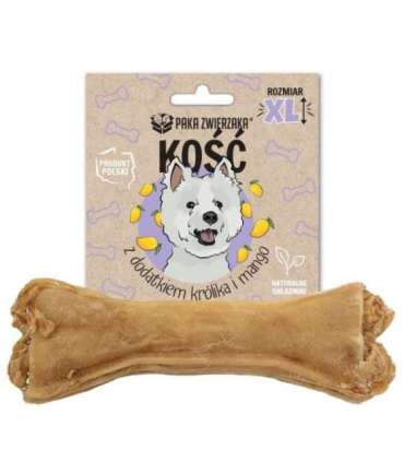 PAKA ZWIERZAKA Bone with rabbit and mango XL 17 cm - dog treat - 115g