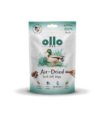 OLLO Air-Dried Duck strips - dog treat - 80g