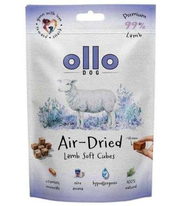 OLLO Air Dried Training Lamb Cubes - dog treat - 80g