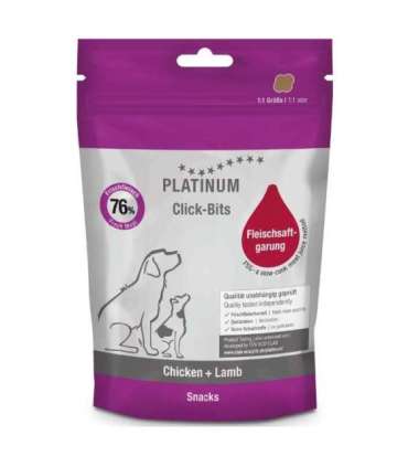 PLATINUM Click-Bits Chicken+Lamb - dog treat - 150g
